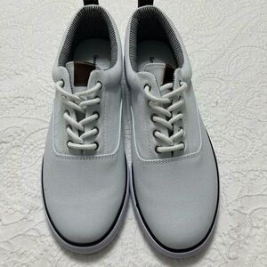 Men's White and Black Casual Shoes.